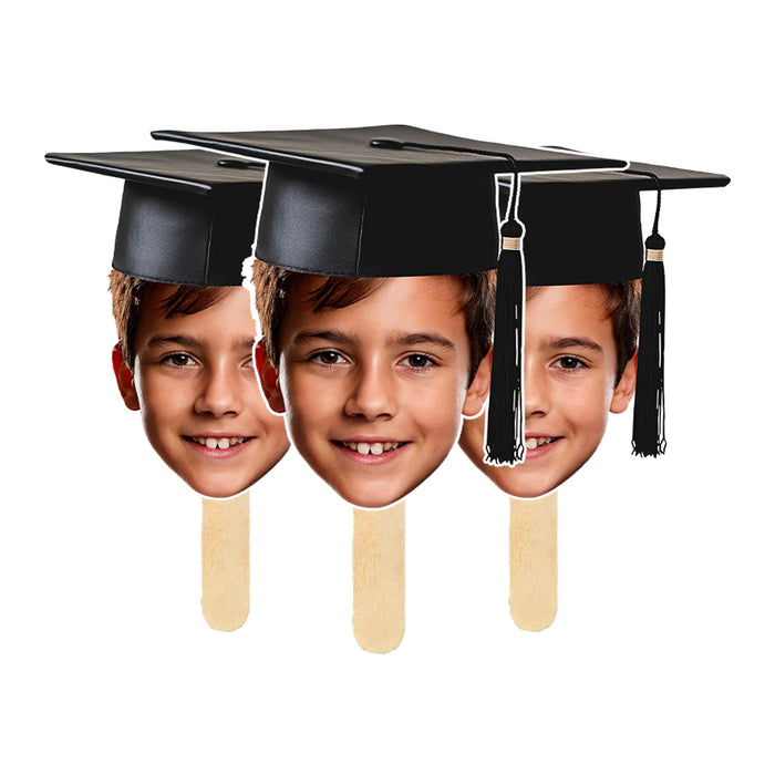 Bleu Reign Personalized Big Head Graduation Face Sticks