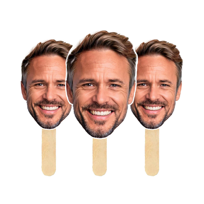 Bleu Reign Personalized Big Head Cutout Face Sticks
