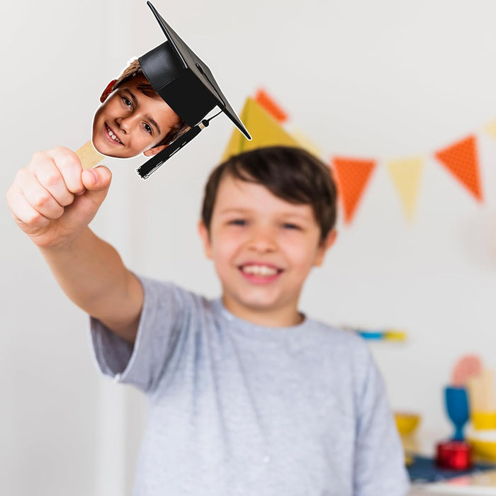 Personalized Big Head Graduation Face Sticks