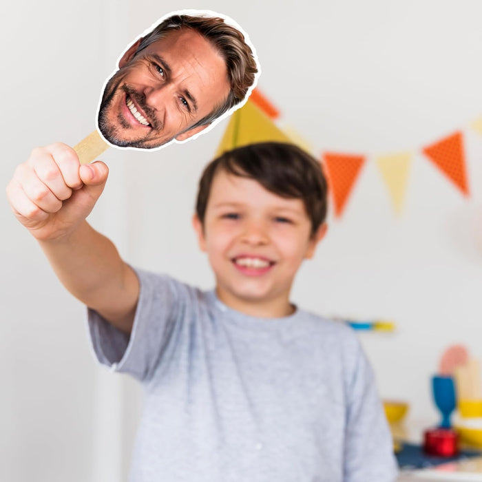 Personalized Big Head Cutout Face Sticks