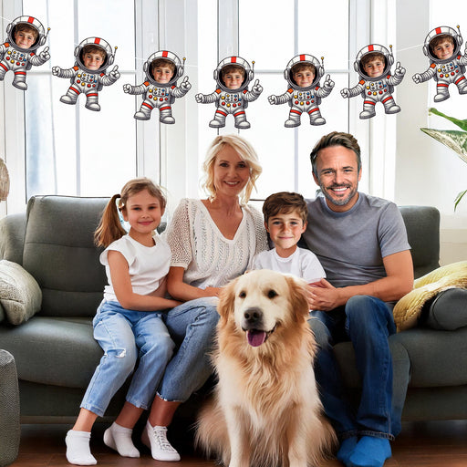 Personalized Astronaut Face Bunting Banner