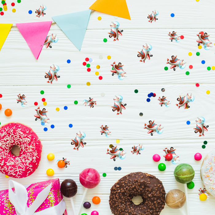 Personalized Airplane Face Confetti