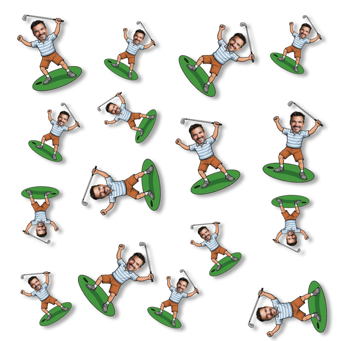 Bleu Reign Personalized Golfer Player Face Confetti