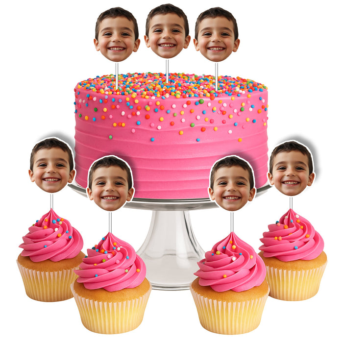Personalized Cupcake Toppers with Custom Faces & Photos