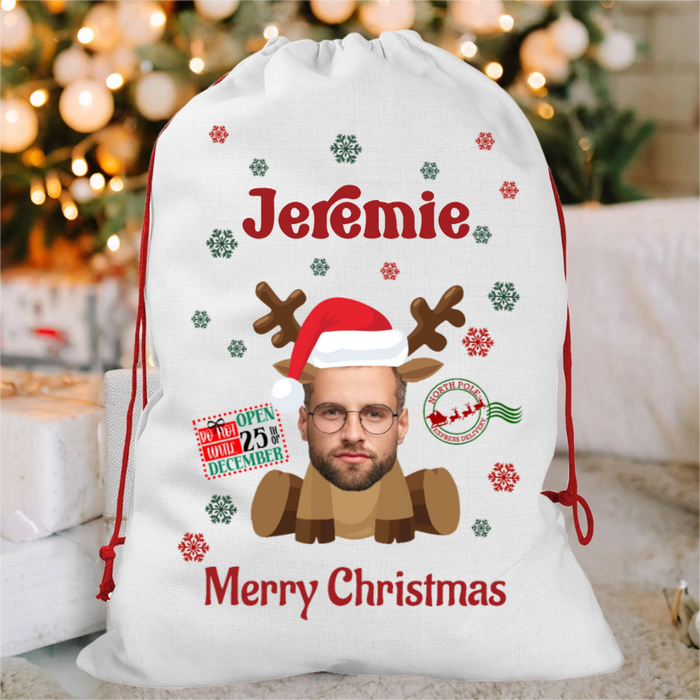 Personalized Santa Sacks with Custom Face & Name