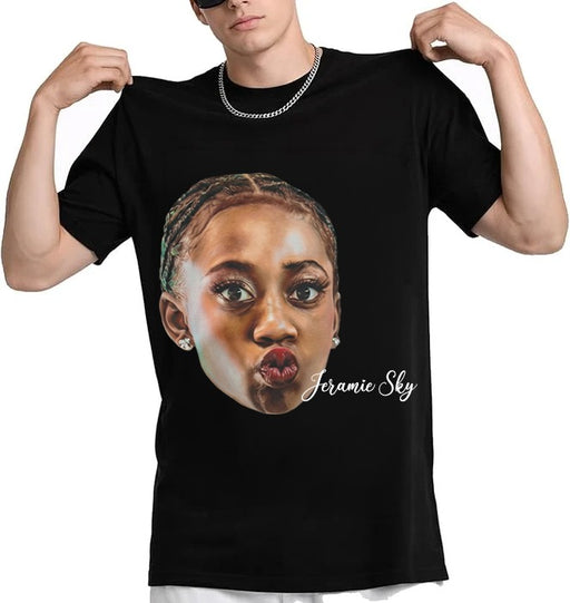 Custom Face Photo T-Shirt with Name – Personalized Portrait Graphic Tee