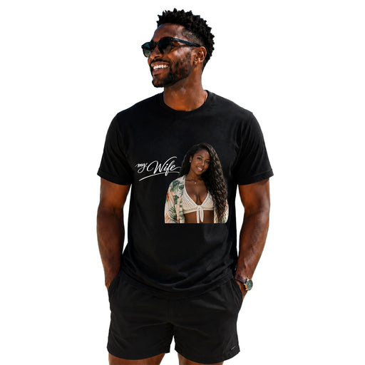 Personalized My Wife Photo Shirt - Custom Face & Text Vacation T-Shirt