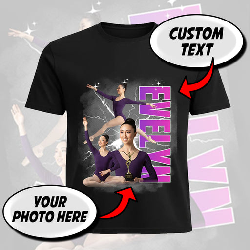 3-Pose Dance Photo Shirt with Dancer Name (Autograph Style)