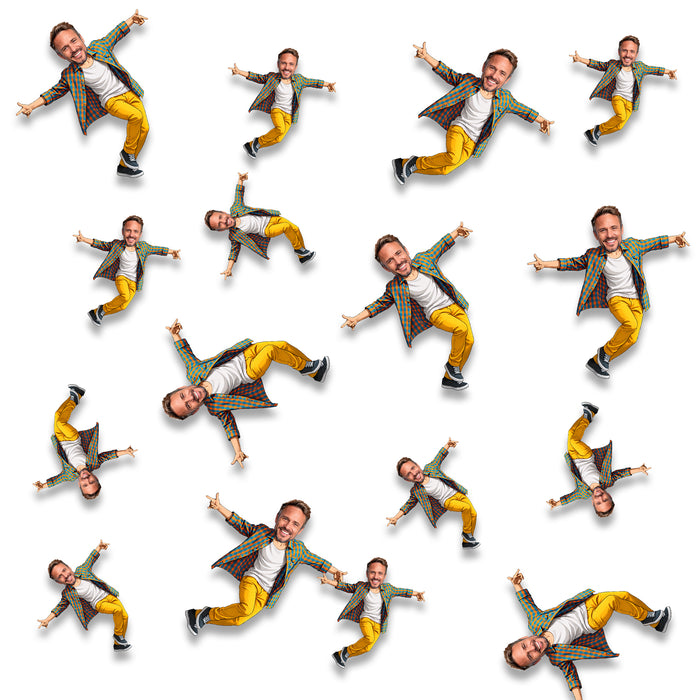 Personalized Dancing Dad Confetti – Custom Father's Day Table Décor with Your Photo