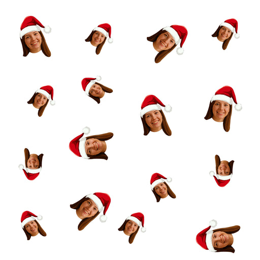 Personalized Santa Hat Confetti – Custom Christmas Table Decorations with Your Photo