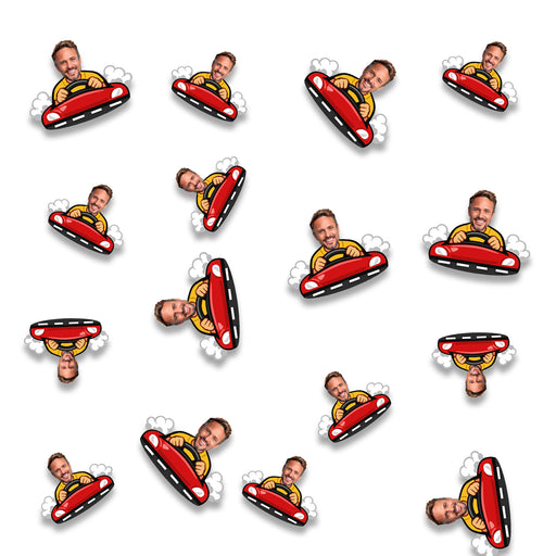 Personalized Driving Dad Confetti – Custom Father's Day Table Décor with Your Photo