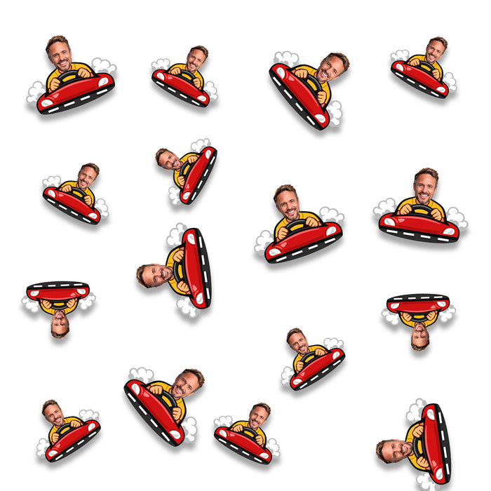 Personalized Driving Dad Confetti – Custom Father's Day Table Décor with Your Photo