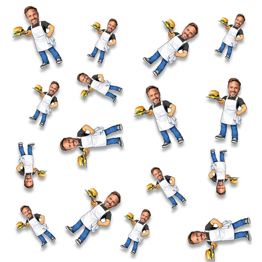 Personalized Chef Dad Confetti – Custom Father's Day Table Décor with Your Photo