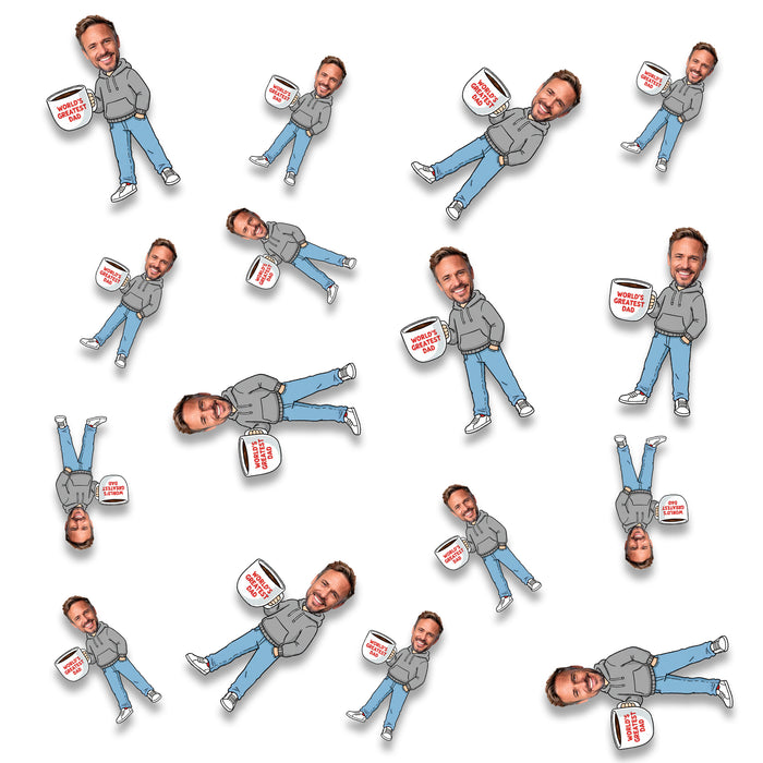 Personalized Coffee Dad Confetti – Custom Father's Day Table Décor with Your Photo