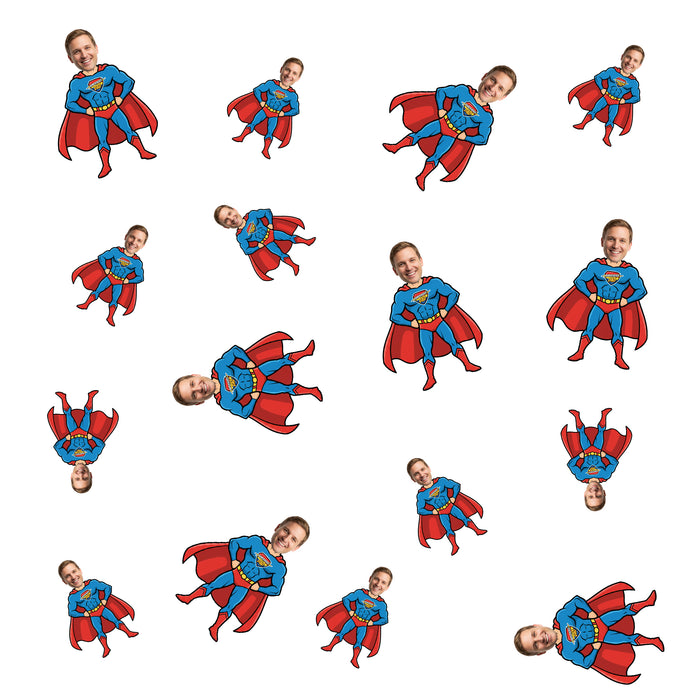Personalized Superhero Dad Confetti – Custom Father's Day Table Décor with Your Photo