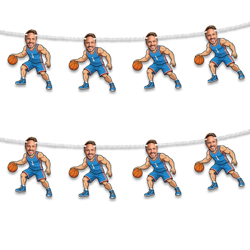 Personalized Basketball Dad Bunting Banner – Custom Father's Day Birthday Party Decor