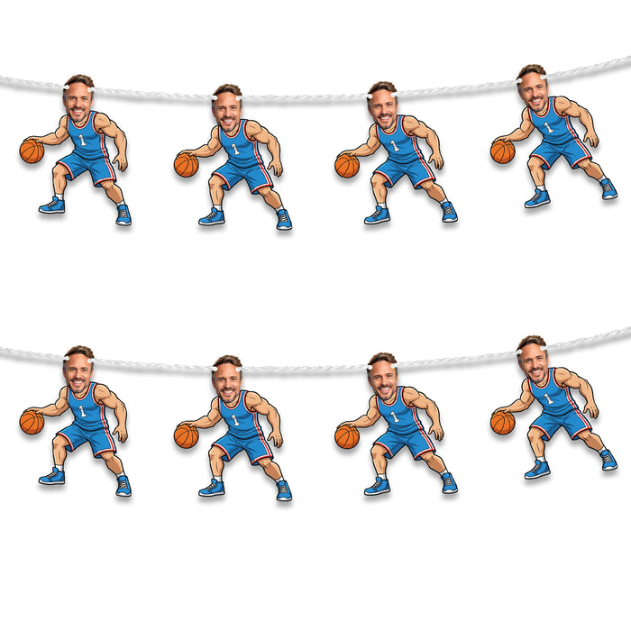 Personalized Basketball Dad Bunting Banner – Custom Father's Day Birthday Party Decor