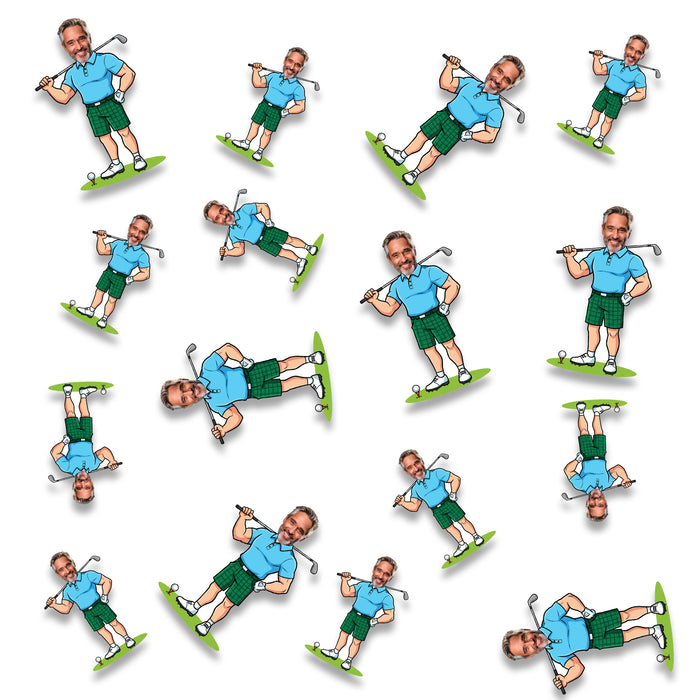 Personalized Golf Dad Confetti – Custom Father's Day Table Décor with Your Photo