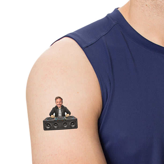 Personalized DJ Dad Temporary Tattoos – Custom Father's Day Birthday Party Decor