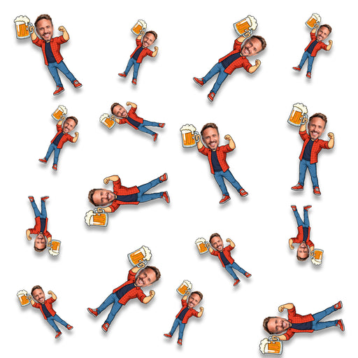 Personalized Beer Dad Confetti – Custom Father's Day Table Décor with Your Photo