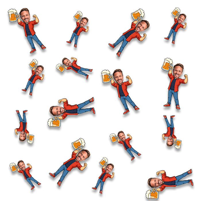 Personalized Beer Dad Confetti – Custom Father's Day Table Décor with Your Photo