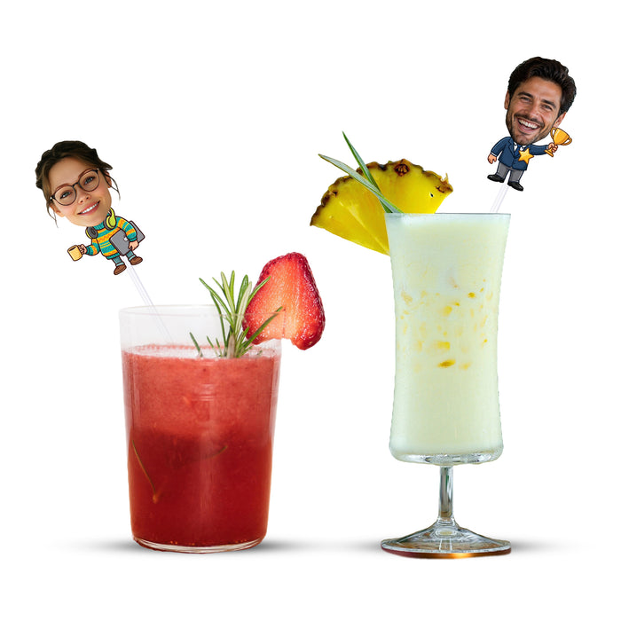 Personalized Office / Corporate Straws – Custom Office Drink Straws with Your Photo