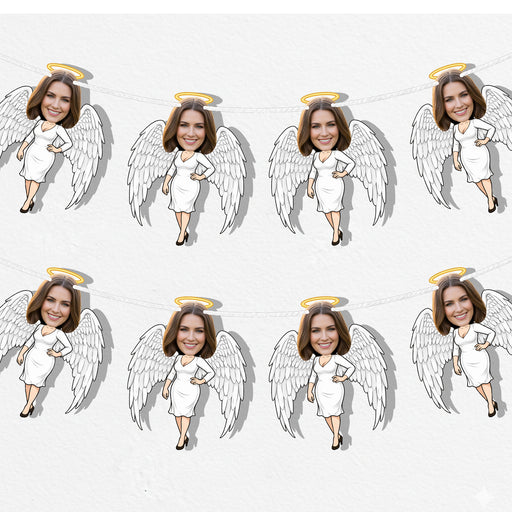 Personalized Angel Mom Bunting Banner – Custom Mother's Day Birthday Party Decor