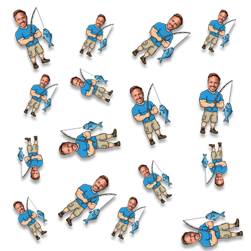 Personalized Fishing Dad Confetti – Custom Father's Day Table Décor with Your Photo