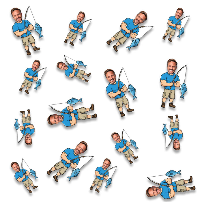 Personalized Fishing Dad Confetti – Custom Father's Day Table Décor with Your Photo