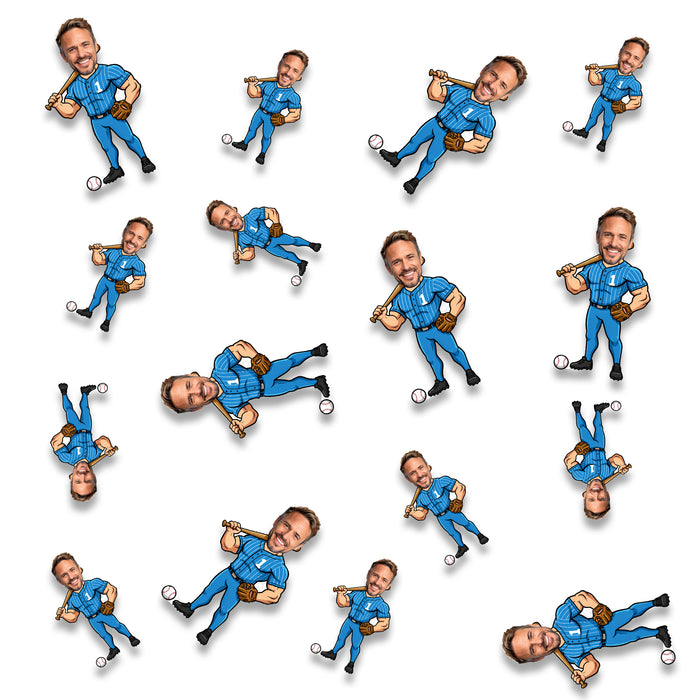 Personalized Baseball Dad Confetti – Custom Father's Day Table Décor with Your Photo