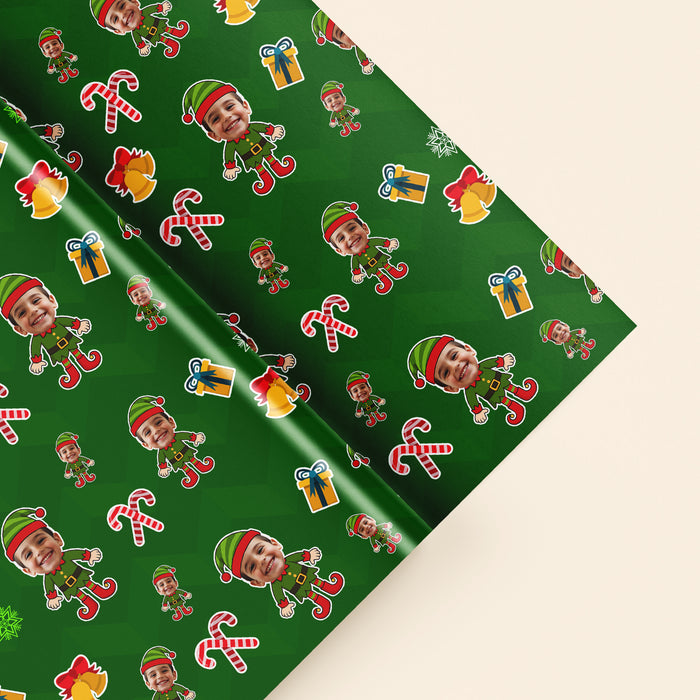 Personalized Elf Yourself Christmas Wrapping Paper
