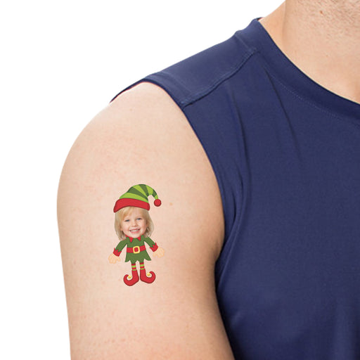 Personalized Elf Tattoos – Custom Christmas Temporary Tattoos with Your Photo