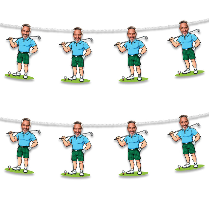 Personalized Golf Dad Bunting Banner – Custom Father's Day Birthday Party Decor