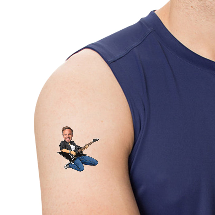 Personalized Rockstar Dad Temporary Tattoos – Custom Father's Day Birthday Party Decor