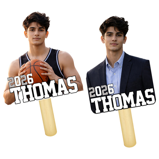 Personalized Senior Night Fan Stick – Custom Big Head Photo (Sports Set)