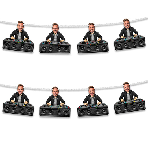 Personalized DJ Dad Bunting Banner – Custom Father's Day Birthday Party Decor