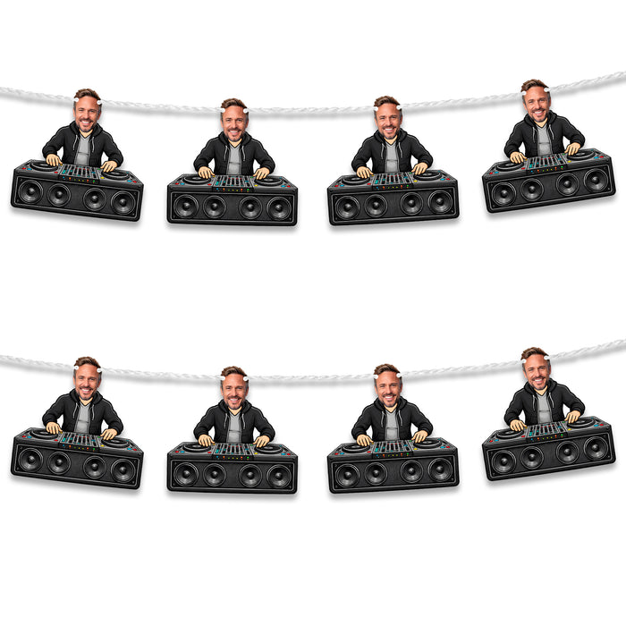Personalized DJ Dad Bunting Banner – Custom Father's Day Birthday Party Decor