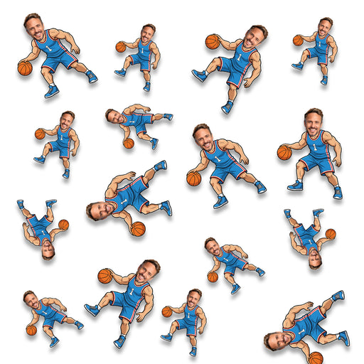 Personalized Basketball Dad Confetti – Custom Father's Day Table Décor with Your Photo