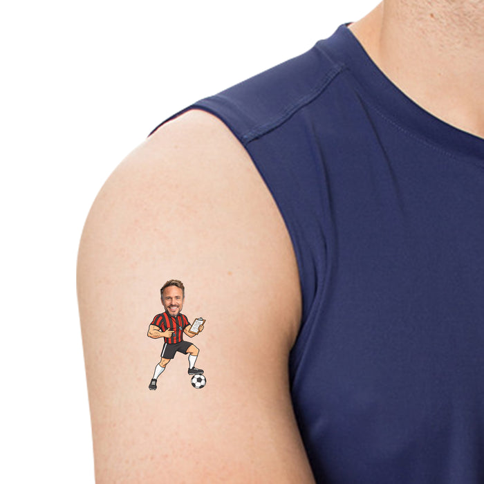 Personalized Soccer Coach Dad Temporary Tattoos – Custom Father's Day Birthday Party Decor