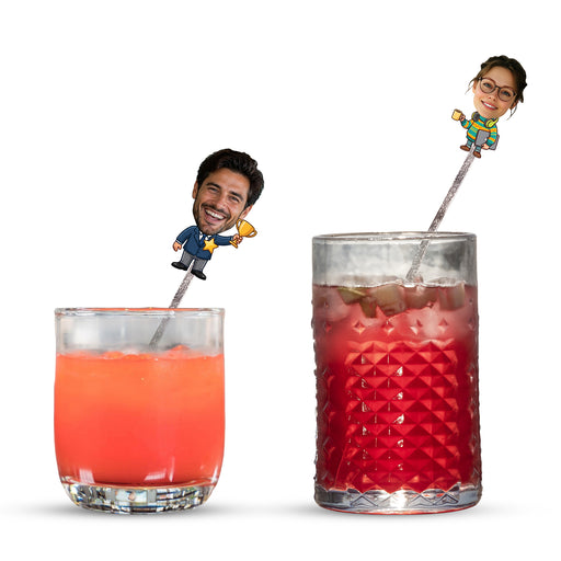 Personalized Office / Corporate Swizzle Sticks – Custom Office Drink Stirrers with Your Photo