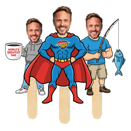 Personalized Him Face Sticks – Custom Him Photo Props with Your Photo