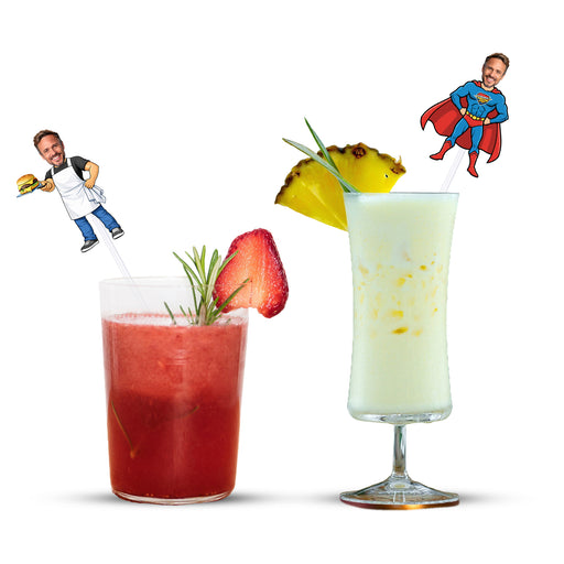 Personalized Him Straws – Custom Him Drink Straws with Your Photo