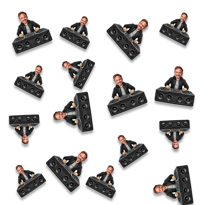 Personalized DJ Dad Confetti – Custom Father's Day Table Décor with Your Photo