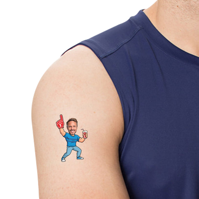 Personalized Sports Fan Dad Temporary Tattoos – Custom Father's Day Birthday Party Decor