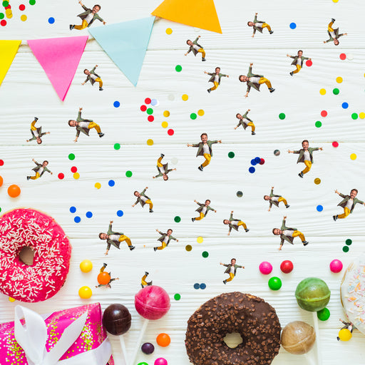 Personalized Dancing Dad Confetti – Custom Father's Day Table Décor with Your Photo