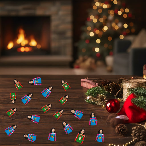 Personalized Ugly Sweater Confetti – Custom Christmas Table Décor with Your Photo
