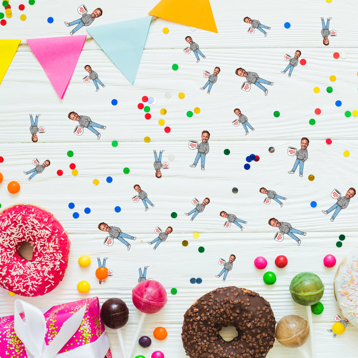 Personalized Coffee Dad Confetti – Custom Father's Day Table Décor with Your Photo