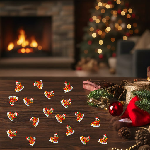 Personalized Santa Sleigh Confetti – Custom Christmas Table Decorations with Your Photo