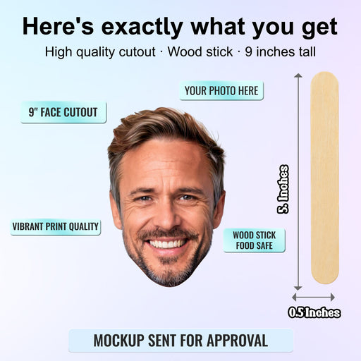 Personalized Retirement Face Sticks – Custom Retirement Photo Props with Your Photo