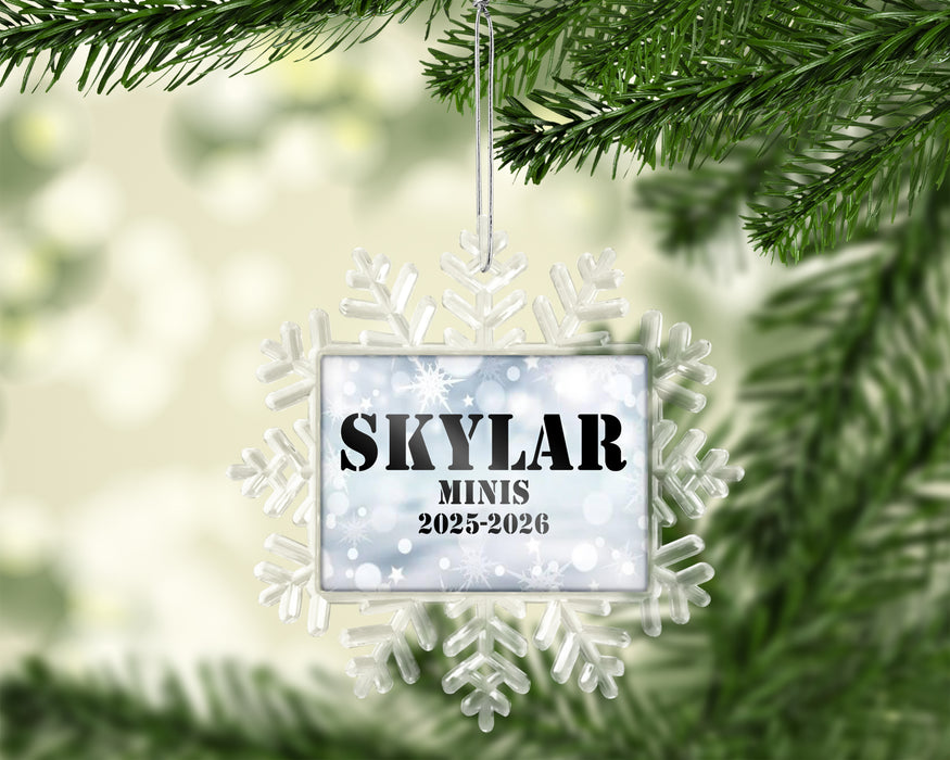 Personalized Next Step Dance Ornament – Custom Small Snowflake Christmas Keepsake with Your Photo